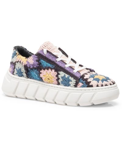 Free People Catch Me If You Can Crochet Platform Sneaker - White