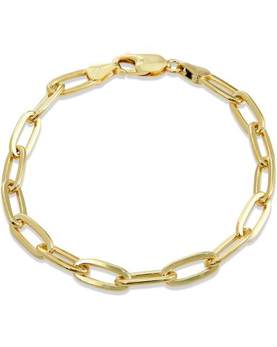 Savvy Cie Jewels Paper Clip Chain Bracelet - Metallic