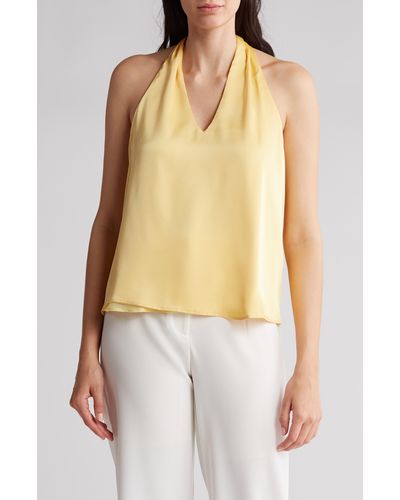 1.STATE V-neck Halter Top - Yellow