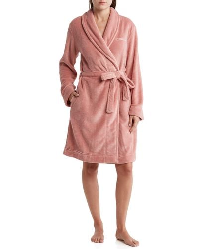 Calvin Klein Plush Robe - Pink