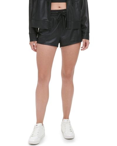 DKNY Chintz Honeycomb Mesh Shorts - Black
