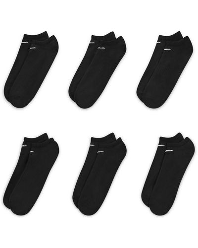 Nike Everyday Lightweight No Show Socks 6pk - Black