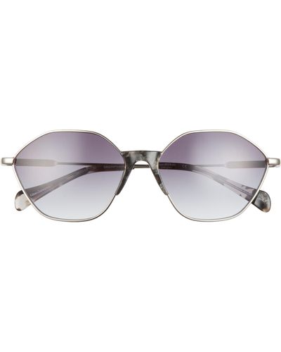 Isaac Mizrahi New York 55mm Geometric Sunglasses - Metallic