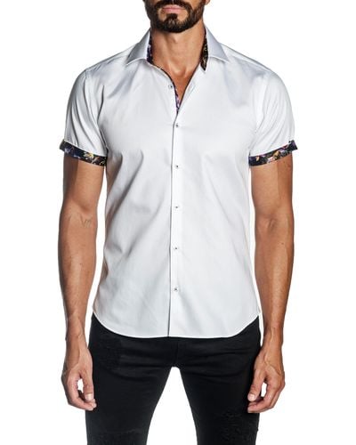 Jared Lang Short Sleeve Button-up Shirt - White
