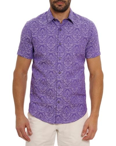 Robert Graham Bayview Woven Shirt - Purple