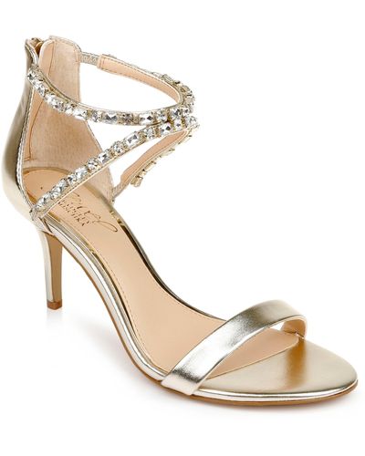 Badgley Mischka Celine Embellished Sandal - Metallic