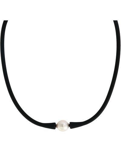 Effy Rubber 11mm Freshwater Pearl Necklace - Black