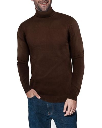Xray Jeans Turtleneck Pullover Sweater - Brown
