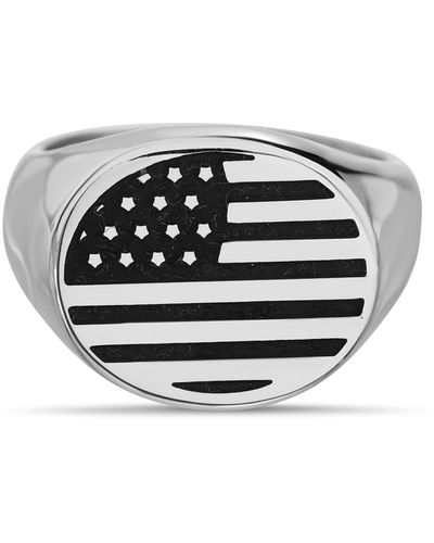 Nautica American Flag Ring - Black