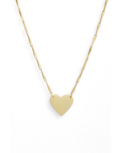 Argento Vivo Sterling Silver Heart Pendant Necklace - Metallic