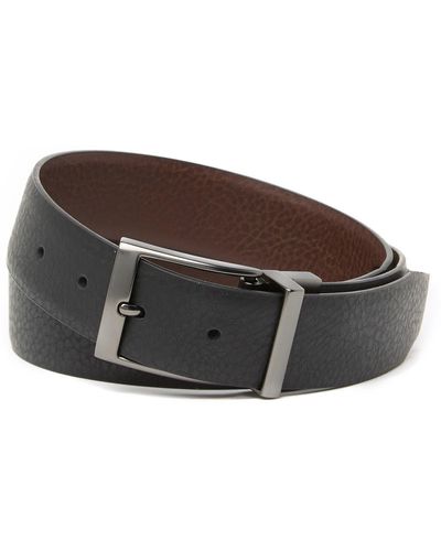 Nike Feather Edge Textured Faux Leather Reversible Belt - Brown