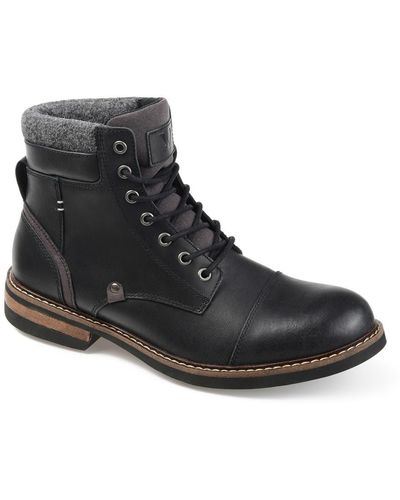 TERRITORY BOOTS Yukon Cap Toe Ankle Boot - Black