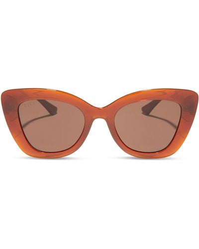 DIFF 52mm Cat Eye Sunglasses - Brown