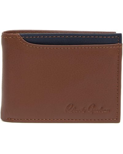 Robert Graham Coupe Leather Passcase Wallet - Brown