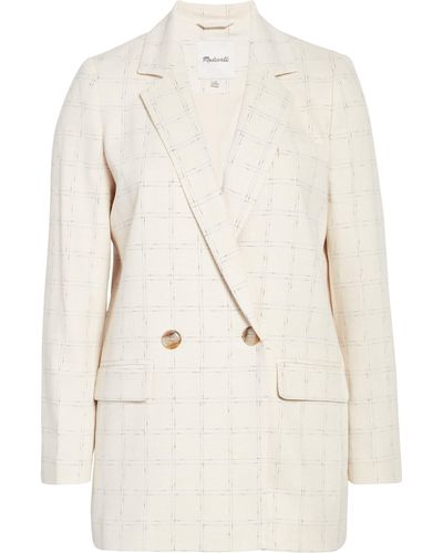 Madewell The Caldwell Double-breasted Blazer - Natural