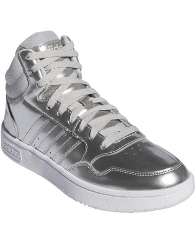 adidas Hoops 3.0 Mid Top Sneaker - Gray