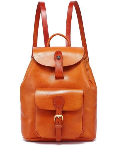 Old Trend Isla Small Leather Backpack - Orange