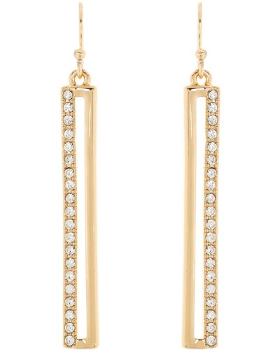 Vince Camuto Pavé Crystal Linear Drop Earrings - White