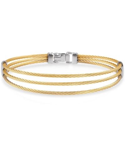 Alor Two-tone Triple Cable Bangle Bracelet - Multicolor