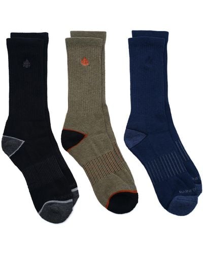 Rainforest Pack Of 3 Crew Socks - Black