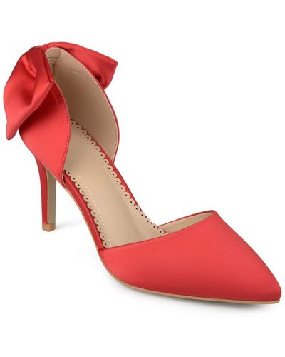 Journee Collection Tanzi D'orsay Bow Pump - Red