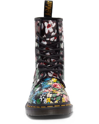 Dr. Martens 1460 Pascal Floral Mash Up Lace-up Boot At Nordstrom Rack - Multicolor