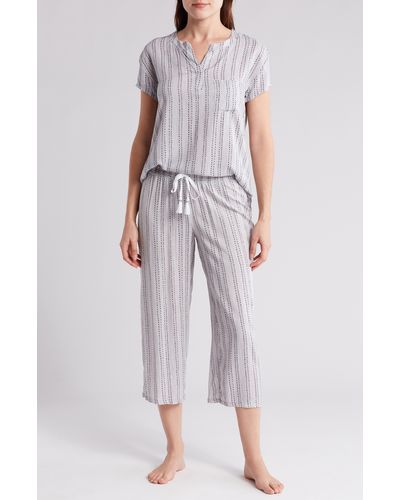 Anne Klein Short Sleeve & Pants Pajamas - Multicolor
