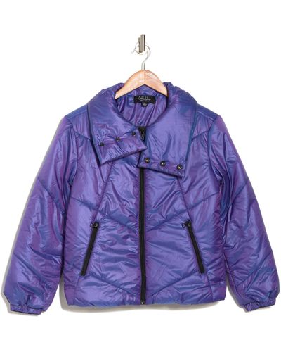 CoffeeShop Iridescent Puffer Jacket In Purple At Nordstrom Rack