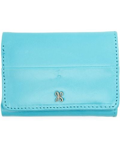 Hobo International Mini Jill Leather Trifold Wallet - Blue