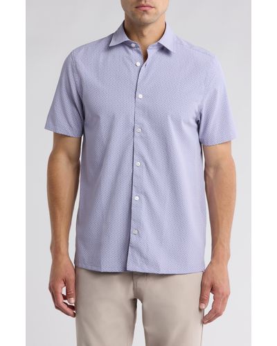 Ted Baker Geo Print Button-up Shirt - Purple