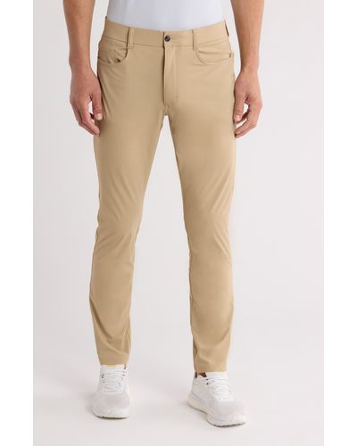 Callaway Golf® Flat Front 5-pocket Golf Pants - Natural