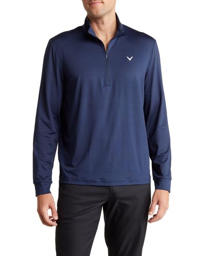 Callaway Golf® Long Sleeve Quarter-zip Pullover - Blue