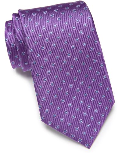 Duchamp Dot Silk Tie - Purple