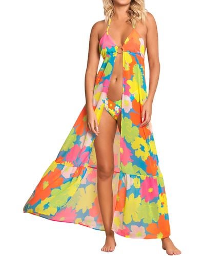 Maaji Lorelai Floral '90s Cover-up Dress - Multicolor