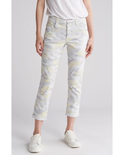 Democracy Ab Solution Camo Cropped Jeans - White