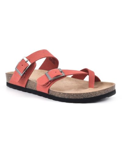 White Mountain Gracie Double Buckle Sandal - Red
