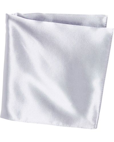 Nordstrom Solid Silk Blend Pocket Square - White