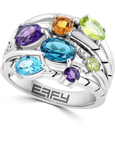 Effy Sterling Silver Semiprecious Stone & Diamond Ring - Blue