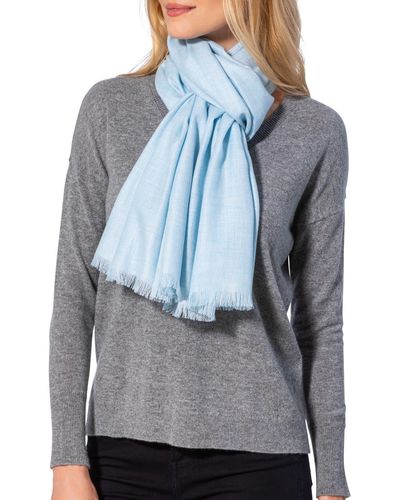 Amicale Solid Pashmina Scarf - Gray