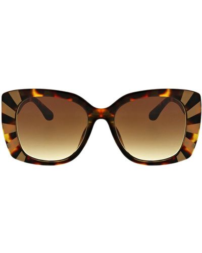 BCBGMAXAZRIA 58mm Oversize Butterfly Sunglasses - Brown