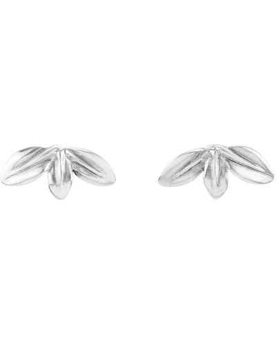 Uno De 50 Leaf Me Alone Stud Earrings In Silver At Nordstrom Rack - Metallic