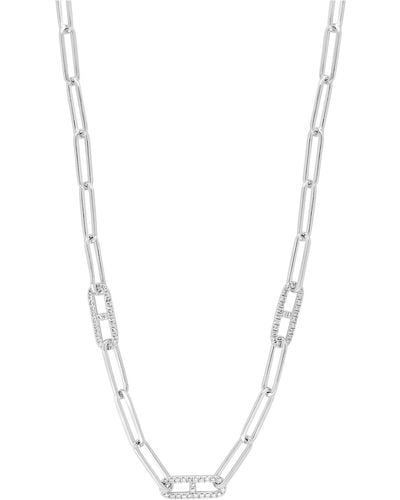 Effy Sterling Silver Diamond Chain Necklace - Blue
