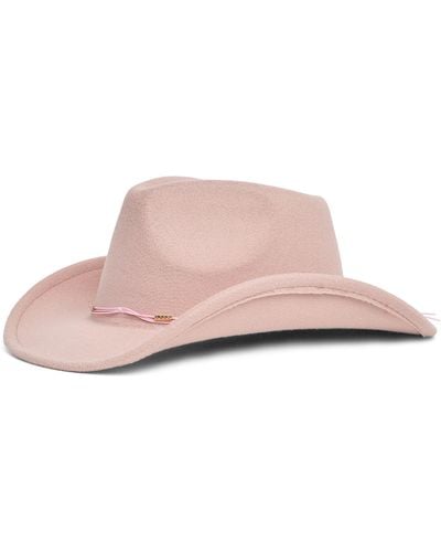 Vince Camuto Bead Trim Cowboy Hat - Pink