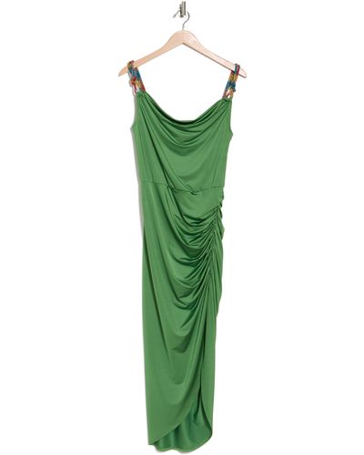 Veronica Beard Biava Ruched Dress - Green