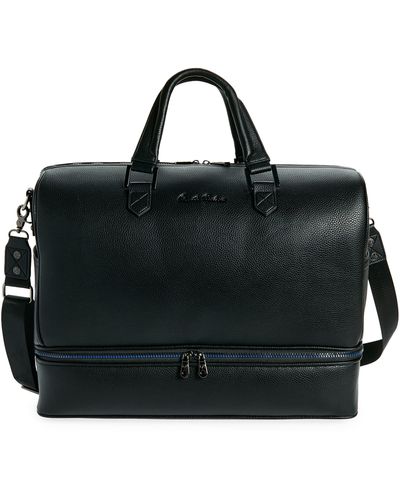Robert Graham Sixer Zip Bottom Faux Leather Duffle Bag - Black