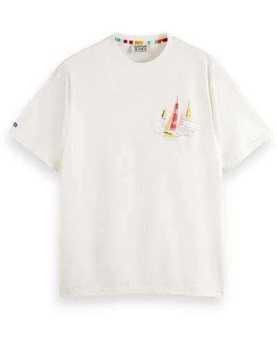 Scotch & Soda Go With The Flow Graphic T-shirt - White