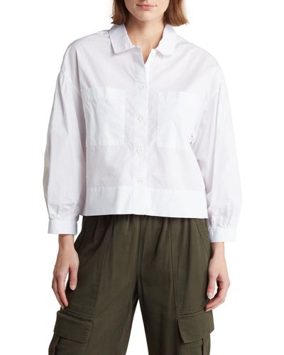 Habitual Cotton Button-up Shirt - White