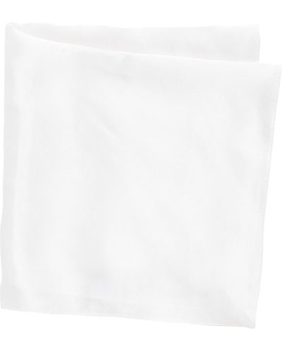 Nordstrom Solid Silk Blend Pocket Square - White