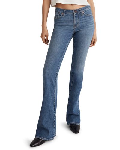 Madewell Low Rise Skinny Flare Jeans - Blue