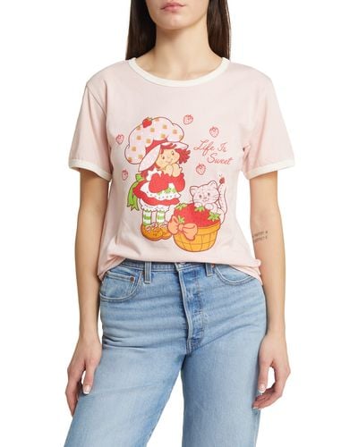 GOLDEN HOUR Strawberry Shortcake Life Is Sweet Graphic T-shirt - Blue